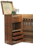 Cocktail Cabinet Bar JONATHAN CHARLES VOYAGER Traditional Antique Solvent Base