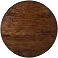 Coffee Table Glenbrook Antiqued White Rustic Pecan Round Top  Solid Wood  Shelf