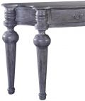 Console Toledo Weathered Gray Solid Wood Brass Hardware Transitional Drawers