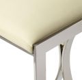 Counter Stool Contemporary Backless Silver-Plated Polished Stainless Steel Iron