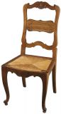 Dining Chairs French Country Farmhouse Oak Rattan Set 6 Vintage 1930