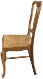 Dining Chairs Louis XV Rococo Vintage 1950 French Oak Cane Rattan Set 6