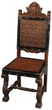 Dining Chairs Renaissance Castle Lions Set 6 Carved Mahogany Wood Leather
