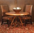 Dining Table PIERRE Round Top 48-In Copper Metal Brass Bronze