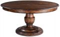 Dining Table Scottsdale Round Solid Wood Distressed Rustic Pecan Pedestal Base