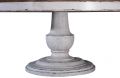 Dining Table Scottsdale Round Wood Pedestal Base Antique White Rustic Pecan