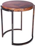 End Table Side Round Copper Metal Bronze Brass