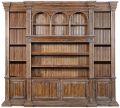 Entertainment Unit Cathedral Rustic Pecan Wood  Old World Moldings  Swedish Moss