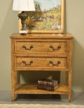 Lamp Table Port Eliot Louis XV Rococo Pine Wood Fluting  Two Paneled Drawers