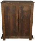 Nightstand Antique Brittany 1890 Carved Chestnut French Boules Game Players
