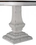 Pastry Table Tuscan Italian 3 Pedestal Wood Oval Antiqued White Rustic Pecan