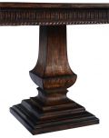 Pastry Table Tuscan Italian Triple Pedestal Walnut Solid Wood Oval Top 130 Long