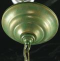 Rococo 5-Arm Chandelier  Glass Swags Pendants  Antique Green Finish