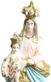 Sculpture Statue Madonna Our Lady of Victory Antique French Religious Chalkware