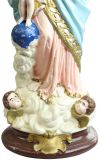Sculpture Statue Madonna Our Lady of Victory Antique French Religious Chalkware