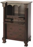 Secretary Desk Early 1800s 19th C Dark Stained Distressed Heirloom Cherry