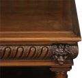 Server Sideboard Antique French Renaissance Hinged Top Opens Walnut 1890 Drawers