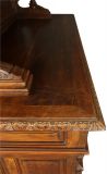 Server Sideboard Hunting Renaissance Antique French 1880 Carved Walnut Birds