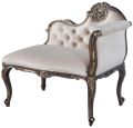 Settee La Rochelle French Lace Carved Rococo Antiqued Gold Wood Beige Velvet