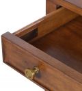 Side Table Rectangular Wide Tapered Feet Oblong Rectangle Tapering Hand-Rubbed