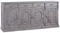 Sideboard Bridgetown Solid Wood Weathered Gray Four Doors  Four Drawers