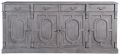 Sideboard Bridgetown Solid Wood Weathered Gray Four Doors  Four Drawers