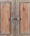 Sideboard Cathedral Reclaimed Wood Heavy Cornice Moldings Linen Fold 4 Doors