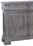 Sideboard Philippe Weathered Gray French Style Cremone Hardware 4 Doors Drawers