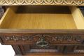 Sideboard Renaissance Carved Oak Ornate Wrought Iron French 1950 4Door 4Drawer