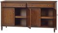 Sideboard Turned Legs Trestle Burnished Brass Hardware Hand-Rubbed Distressed