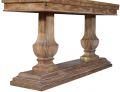 Sofa Console Table Sedona Italian Tuscan Wood Beachwood Finish Fold Out Top