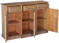 St Croix Console Cabinet Gothic Beachwood Solid Wood 3-Doors 3-Drawer