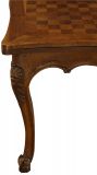 Table Antique Louis XV Rococo French Walnut Wood Parquet Top Expanding