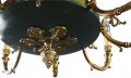 Vintage Chandelier Empire 8-Arm 8-Light French 1950 Antique Brass Metal