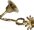 Vintage Chandelier Empire 8-Arm 8-Light French 1950 Antique Brass Metal