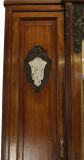 Armoire Art Deco 1920 Antique French Walnut Wood Bakelite Plastic Accents Mirror