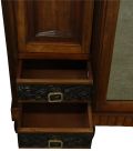 Armoire Art Deco 1920 Antique French Walnut Wood Bakelite Plastic Accents Mirror