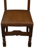 Dining Chairs French Renaissance Winged Lions Griffins Carved Oak Vintage Set 6