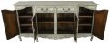 Sideboard French Country Farmhouse Oak Distressed Gray Painted Antique 1900