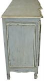Sideboard French Country Farmhouse Oak Distressed Gray Painted Antique 1900
