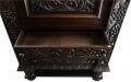 Secretary Desk Renaissance Vintage French 1930 Heavily Carved Oak Drawer Storage