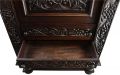 Secretary Desk Renaissance Vintage French 1930 Heavily Carved Oak Drawer Storage