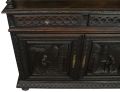 Brittany Buffet Antique French 1900 Chestnut Carved Figures Ship Wheels 2-Door