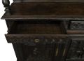 Brittany Buffet Antique French 1900 Chestnut Carved Figures Ship Wheels 2-Door