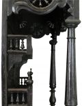Brittany Buffet Antique French 1900 Chestnut Carved Figures Ship Wheels 2-Door