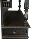 Brittany Buffet Antique French 1900 Chestnut Carved Figures Ship Wheels 2-Door