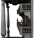 Brittany Buffet Antique French 1900 Chestnut Carved Figures Ship Wheels 2-Door