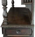 Brittany Buffet Antique French 1900 Chestnut Carved Figures Ship Wheels 2-Door