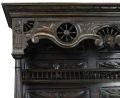 Brittany Buffet Antique French 1900 Chestnut Carved Figures Ship Wheels 2-Door