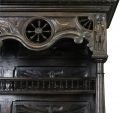 Brittany Buffet Antique French 1900 Chestnut Carved Figures Ship Wheels 2-Door